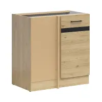 Mueble de cocina bajo de esquina Junona Line izquierdo roble bernstein ocupa esquina 100x60 cm