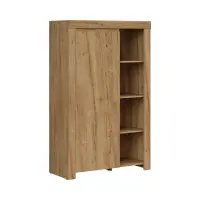 Estantería Holten 98 cm con puertas y 4 estantes roble waterford