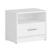 Mesita de noche Nepo Plus 49 cm con cajón blanca
