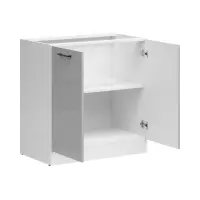 Mueble bajo de cocina Junona Line 80 cm gris claro brillo