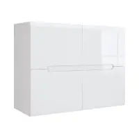 Mueble Azteca Trio 105 cm de cuatro puertas blanco brillo