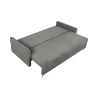 Sofá de tres plazas Sigma convertible con arcón gris