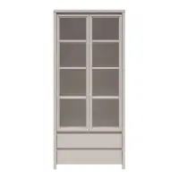 Vitrina Kaspian 90 cm con 2 puertas y 2 cajones color cachemir