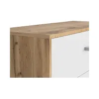 Cómoda Matos 80 cm con 3 cajones roble wotan/blanco