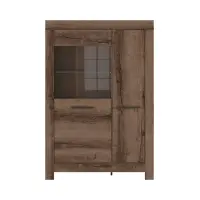 Vitrina Balin 101 cm con 2 puertas roble monastery