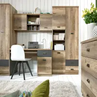 Mueble de salón Malcolm 206 cm roble canyon monument