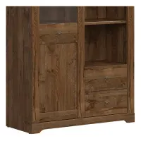 Vitrina Patras 103 cm con puertas y 2 cajones roble april