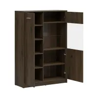 Vitrina Nepo Plus 90 cm con 2 puertas roble noble