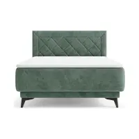 Cama continental Zalea 140x200 con contenedor verde