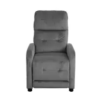 Sillón tradicional Monti con función relax gris