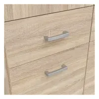 Armario de tres puertas Brando-3 136 cm con espejo y cajones roble sonoma