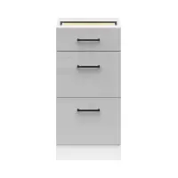 Armario de cocina inferior Junona Line 40 cm con cajones gris claro brillo