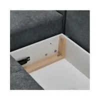 Sofá rinconera universal Norfolk convertible con arcón antracita