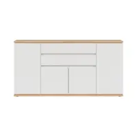 Cómoda Yamael 184 cm con 4 puertas y 2 cajones blanca
