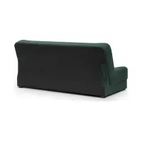 Sofá cama de tres plazas Lami con arcón verde