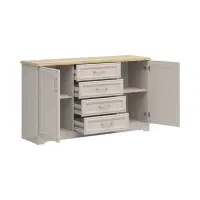 Комод Anga 154 см с 2 дверцами и 4 ящиками кашемир/дуб mauvella