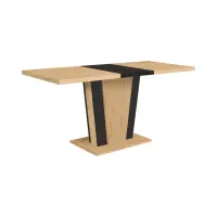 Mesa extensible Zalder 120/160x68 roble artisan/negro