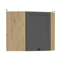 Armario de cocina superior Junona Line 60 cm rinconero izquierdo/derecho roble bernstein/grafito