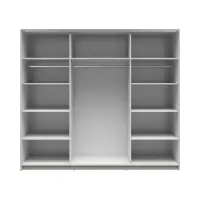 Armario de puertas correderas Tetrix 220 cm con espejo cachemira