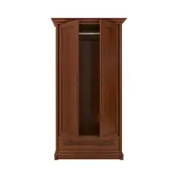 Armario de dos puertas Kent 110 cm con cajón castaño