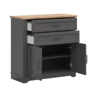 Cómoda Tolmin 100 cm con 2 puertas y cajones grafito/roble artisan