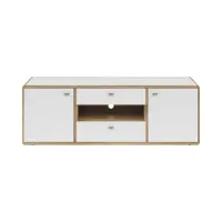 Szafka RTV Ronda 178 cm z 2 drzwiami i 2 szufladami biała