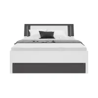Кровать Saturn 160x200 с 3 ящиками белая/графит