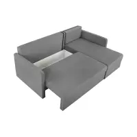 Кутовий диван універсальний Imros розкладний з нішою сірий