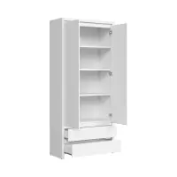 Estantería Kaspian 90 cm con 2 puertas y 2 cajones blanca