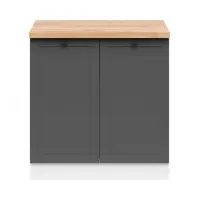 Armario de cocina bajo Junona Line 80 cm grafito con encimera