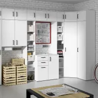 Estantería MultiDo 80 cm con 2 puertas atelier claro