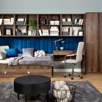 Cómoda Nepo Plus 119 cm con 2 puertas y 4 cajones roble noble