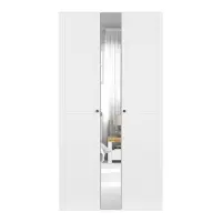 Armario modular Flex 125 cm con puertas y espejo blanco