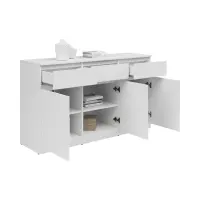Cómoda Saturn 135 cm con 3 puertas y 3 cajones blanca