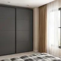 Armario de puertas correderas Flex 200 cm grafito