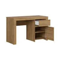 Escritorio Holten 130 cm con puerta y cajón roble waterford