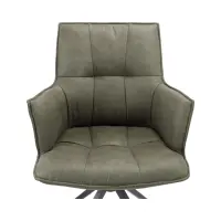 Стул мягкий Osaka поворотный экокожа оливковый