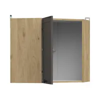 Armario de cocina superior Junona Line 60 cm rinconero izquierdo/derecho roble bernstein/grafito