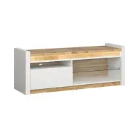 Mueble RTV Alameda 147 cm con cajón y estante blanco