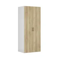 Armario de dos puertas Flex 100 cm blanco/roble mauvella