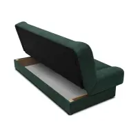 Sofá cama de tres plazas Lami con arcón verde