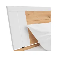 Cama Saturn 180x200 con 3 cajones roble artisan/blanco