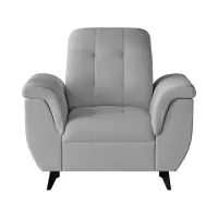 Sillón Doria de terciopelo gris claro