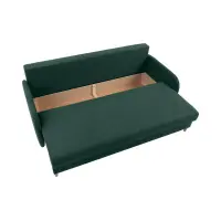 Sofá tres plazas Verto convertible con arcón terciopelo verde