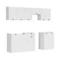 Conjunto de cocina Junona Line 230 cm blanco sin encimera