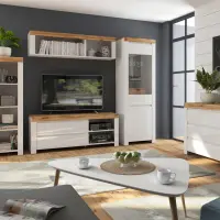 Armario de pared Holten 156 cm abierto blanco