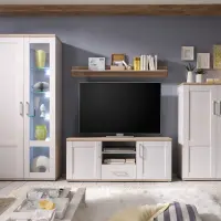 Vitrina Romance 93 cm con 2 puertas alerce sibiu claro