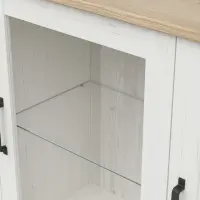 Vitrina Loksa 160 cm con 3 puertas pino andersen blanco