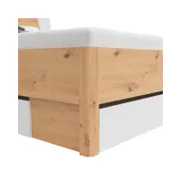 Cama Saturn 180x200 con 3 cajones roble artisan/blanco