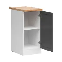Armario inferior de cocina Junona Line 40 cm derecho grafito con encimera